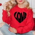 thumbnail image 1 of Love Heart Distressed | Sweatshirt, 1 of 4