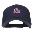 thumbnail image 1 of Love Heart Embroidered Cotton Cap - Navy OSFM, 1 of 5