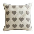 thumbnail image 1 of Love Heart Embroidered Valentine's Day Pillow Cover - Soft Plush Fabric With Multi - Heart Design, Decorative For Couch Bed Valentine's Day Decor, 1 of 4