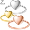 thumbnail image 1 of Top Tioneer Stainless Steel Love Heart Flat Cute Classy Dainty Promise Ring w/ Free Engraving, 1 of 5