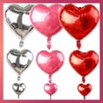 thumbnail image 1 of Love Heart Foil Valentines Balloons, Mylar Red Heart Shapes for Romantic Decorations, 1 of 4