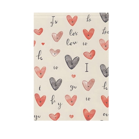 Love Heart Garden Flag House Banner 12" x 18" Double Sided Outdoor Yard Decoration