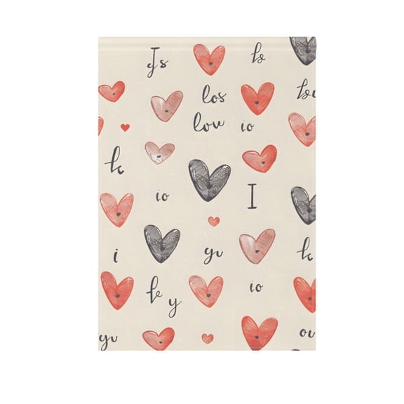 Love Heart Garden Flag House Banner 12" x 18" Double Sided Outdoor Yard Decoration