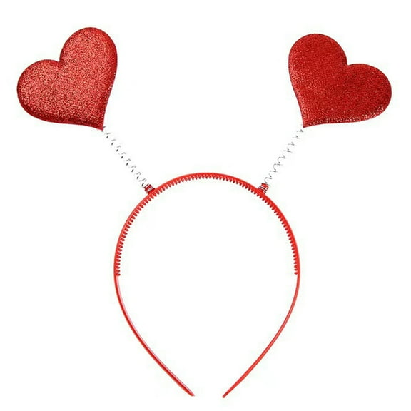 Love Heart Headband Valentines Day Sequins Crown Head Bopper Headbands Holiday Wedding Party Hair Accessories for Women