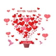 thumbnail image 1 of Love Heart Hot Air Balloon Wall Stickers Romantic Decals Vinyl Peel and Stick for Wedding Anniversary Birthday Valentine's Day Living Room Bedroom Wall Art Decor, 1 of 6