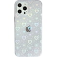 thumbnail image 1 of Love Heart Laser Bling Glitter Clear Soft Compatible with iPhone Case for Women Girls (Clear,iPhone 14 Pro Max), 1 of 10