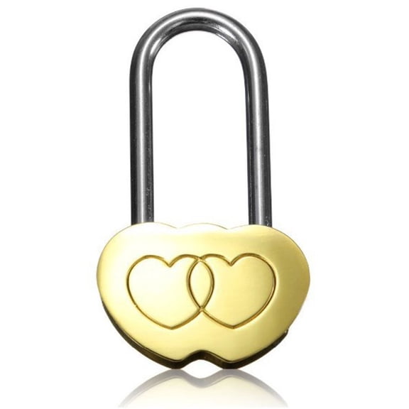 Love Heart Lock Heart Padlocks Love You Forever Letters Double Hearts Ornament