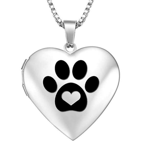 Love Heart Locket Necklace That Holds Pictures, Initial Alphabet A-Z Photo Lockets