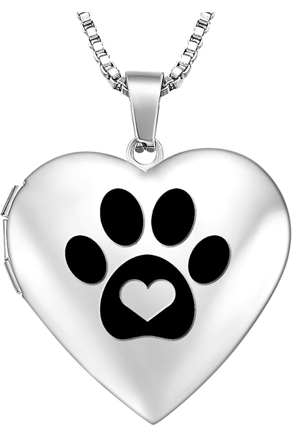 Love Heart Locket Necklace That Holds Pictures, Initial Alphabet A-Z Photo Lockets