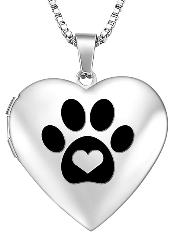 Love Heart Locket Necklace That Holds Pictures, Initial Alphabet A-Z Photo Lockets
