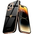 thumbnail image 1 of Love-Heart Luxury Case for Apple iPhone 15 Pro Max Heart Case, Cute Design Shiny Bling Cover, Soft TPU Slim Shockproof Protective Case for Apple iPhone 15 Pro Max for Women Girls, Black, 1 of 8