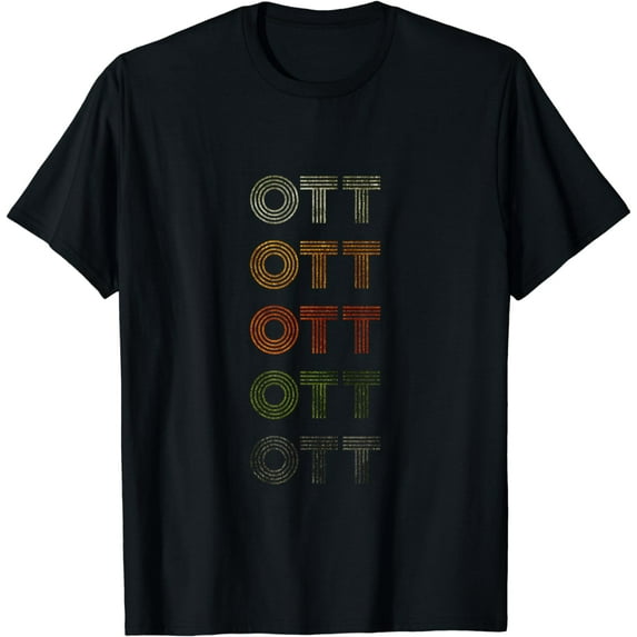 Love Heart Ott Tee Grunge Vintage Style Black Ott T-Shirt