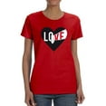 thumbnail image 1 of Love Heart Paper Scratch Art Shaped T-Shirt Women -Image by Shutterstock, Female Small, 1 of 4