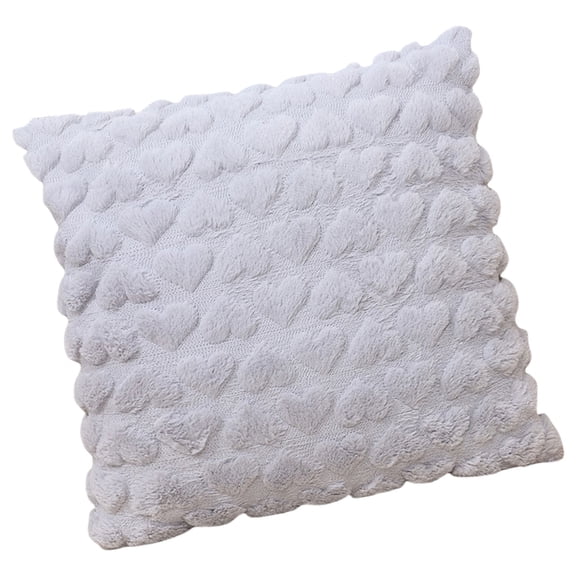 Love Heart Pillow Cover Fleece Removable Washable Sofa Cushions Cover