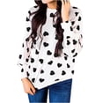 thumbnail image 1 of Love Heart Printed Women Long Sleeve Shirt Autumn Tops, 1 of 4