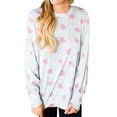 thumbnail image 1 of Love Heart Printed Women Long Sleeve Shirt Autumn Tops, 1 of 5