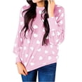 thumbnail image 1 of Love Heart Printed Women Long Sleeve Shirt Autumn Tops, 1 of 4
