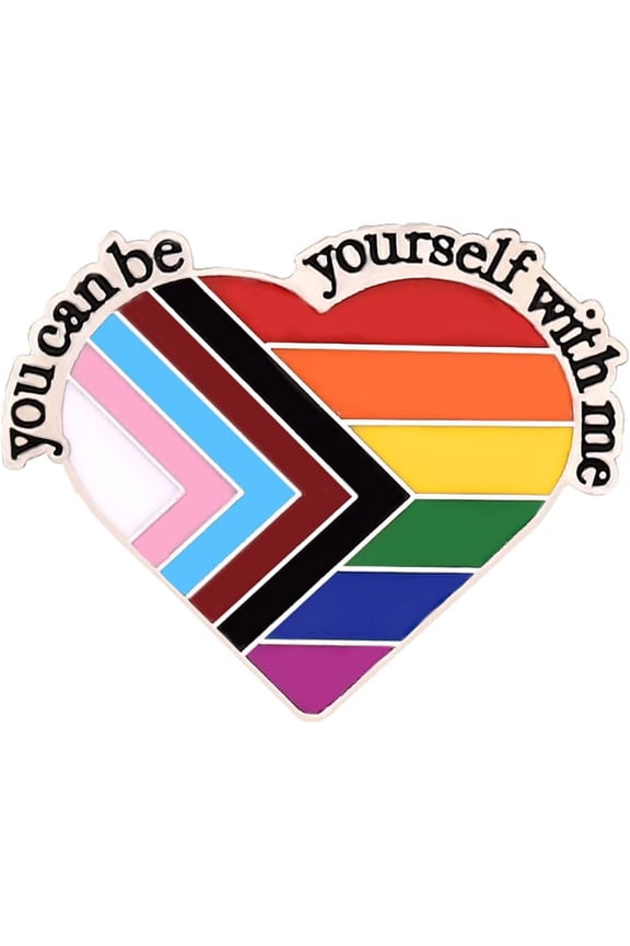 Love Heart Rainbow Lapel Pin LGBT Brooch Badge Lesbian Pride Pin Buttons Pins for Backpacks Hats Clothes Bag DIY Accessories Decoration