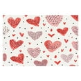 thumbnail image 1 of Love Heart Red Placemats, 12x18 Inch Wedding Anniversary Table Mats for Party Kitchen Dining Decoration, 1 of 6