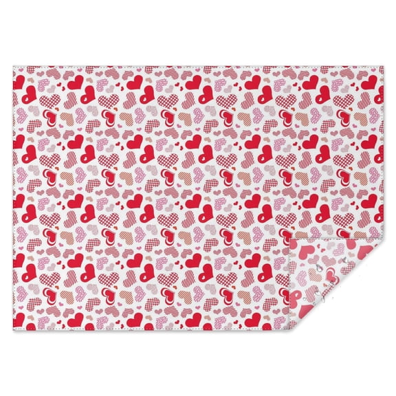 Love Heart Red Valentine's Day Table Cloth,Wrinkle Resistant Table Cover with Polyester,Waterproof Reusable Tableclothes for Home Decor Summer Spring Picnic Dining Holiday (Rectangle,60x84inch)