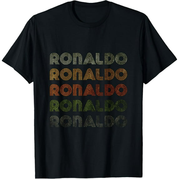 Love Heart Ronaldo Tee Grunge/Vintage Style Black Ronaldo T-Shirt