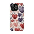 thumbnail image 1 of Love Heart Seamless Purple Red Pattern Romantic Artistic Phone Case with iPhone 11 to 17 Pro Max, 1 of 2
