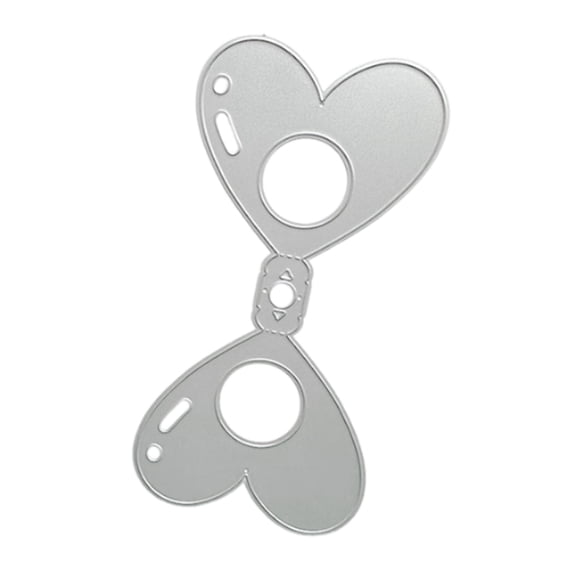 Love Heart Shape Die Cut Metal Embossing Templates Carbon Steel Cutting ...