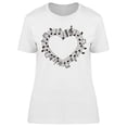 thumbnail image 1 of Love Heart Shaped Music Notes T-Shirt Women -Image by Shutterstock, Female 3X-Large, 1 of 2