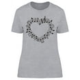 thumbnail image 1 of Love Heart Shaped Music Notes T-Shirt Women -Image by Shutterstock, Female x-Large, 1 of 2