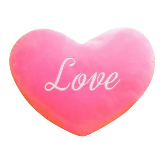 Love Heart Shaped Pillow Soft Plush Hug Pillow Decorative Throw Pillow for Valentine's Day Gift, Bedroom Decor for s, Women, Couples(Hot Pink)