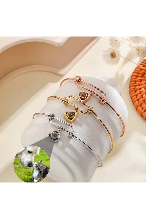 Love Heart Shaped Projection Bracelet