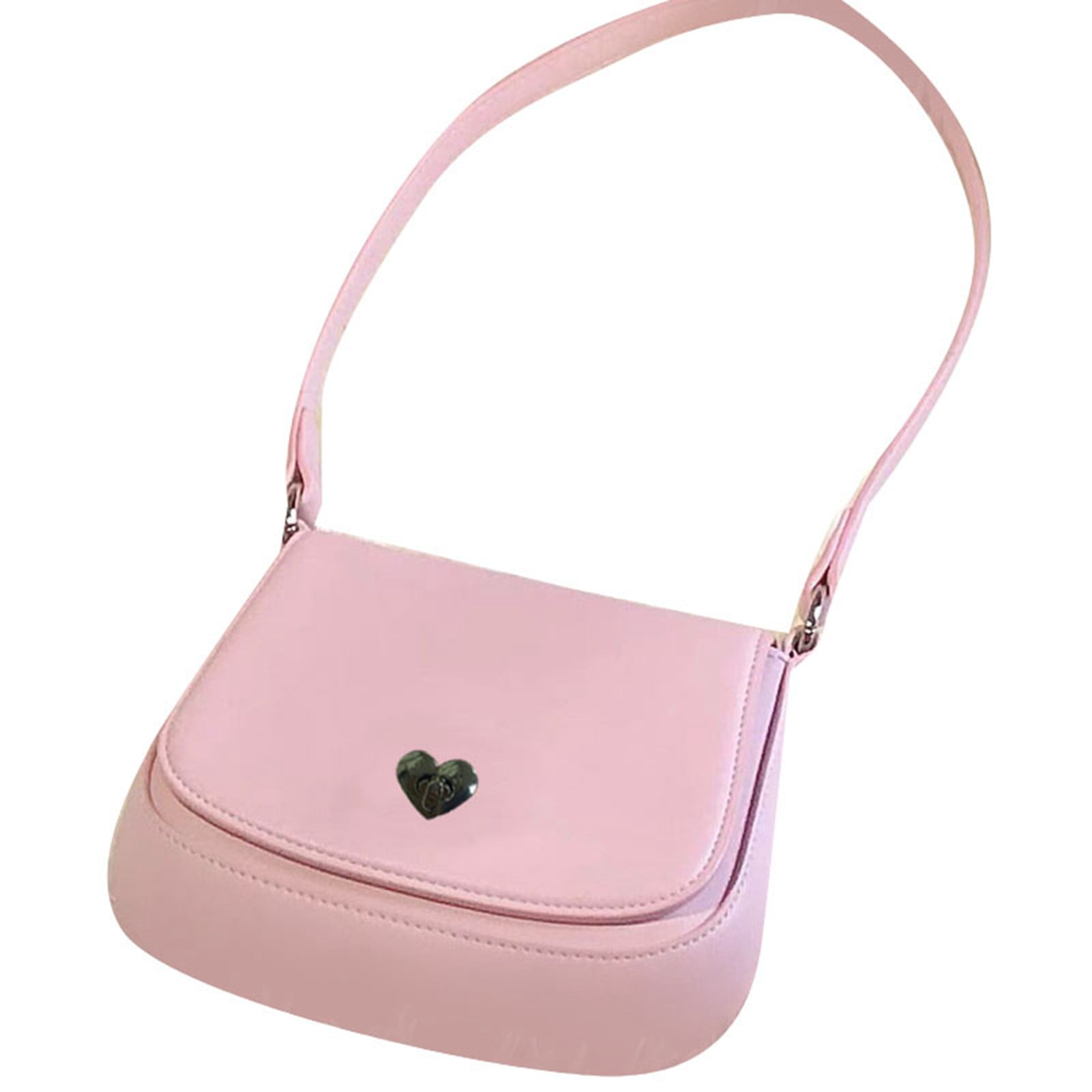Love Heart Shoulder Bag PU Leather Trendy Cute Sweet Snap