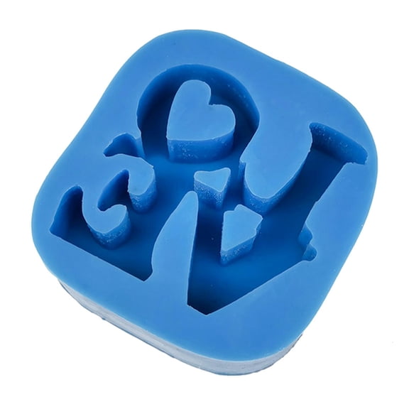 Love Heart Sign Letter Shape Silicone Mold for DIY Fondant Cake Chocolate Molds Soap Candle Making Gypsum Mould