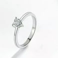 thumbnail image 1 of Love Heart Silver/Gold/Rose Gold CZ Band 925 Silver Womens Wedding Ring Sz 4-9.5, 1 of 7