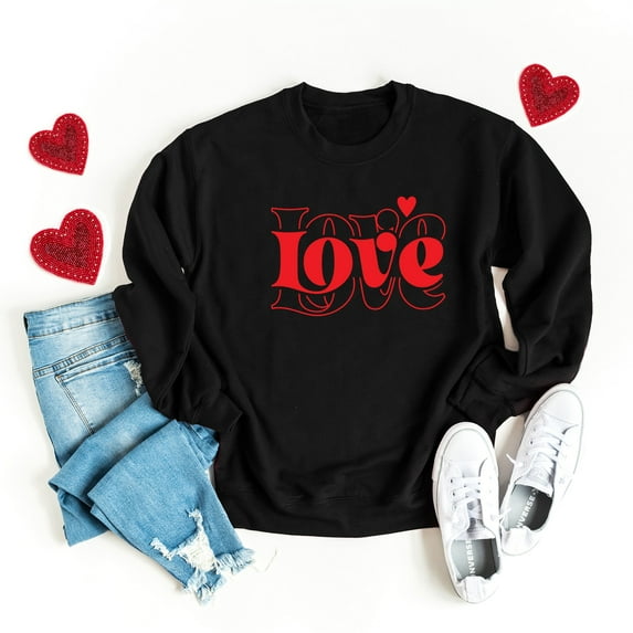 Love Heart Stacked | Sweatshirt