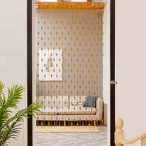 Love Heart String Curtain Window Door Divider Sheer Curtain Valance,Drapes for Bathroom & Bedroom & Living Room Curtains(50x200cm,Brown)