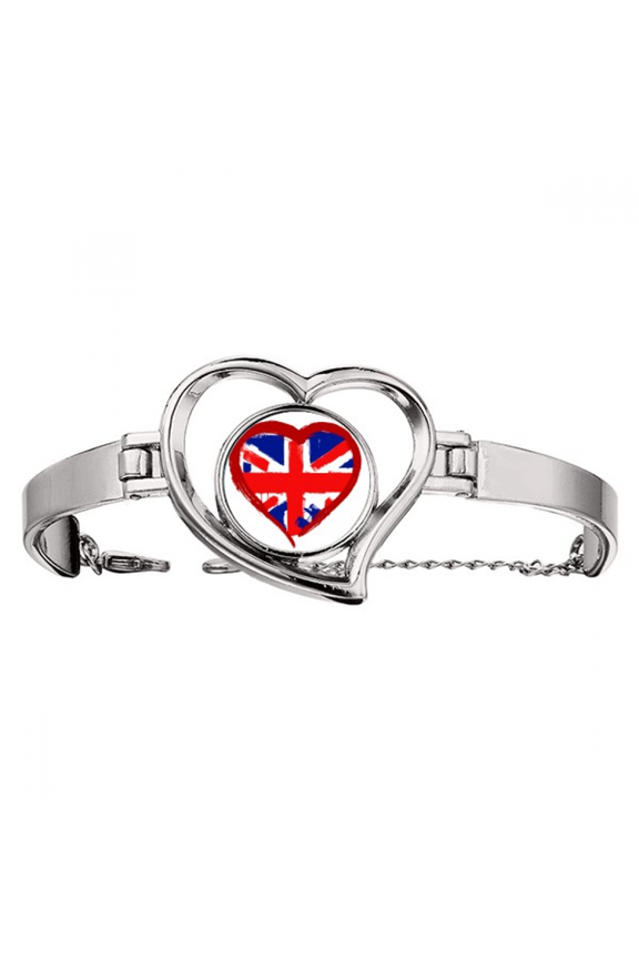 Love Heart UK England Landmark Bracelet Heart Jewelry Wire Bangle