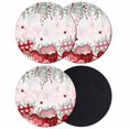 thumbnail image 1 of Love Heart Valentine's Coasters Set of 4, Absorbent Coasters for Drinks, Eucalyptus Botanical Red Pink Ombre Coaster for Desk Coffee Table Protection, Home Decor House Warming Gifts 4", 1 of 8