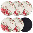 thumbnail image 1 of Love Heart Valentines Day Coasters Set of 6, Absorbent Coasters for Drinks, Botanical Eucalyptus Red Rustic Coaster for Desk Coffee Table Protection, Home Decor House Warming Gifts 4", 1 of 8