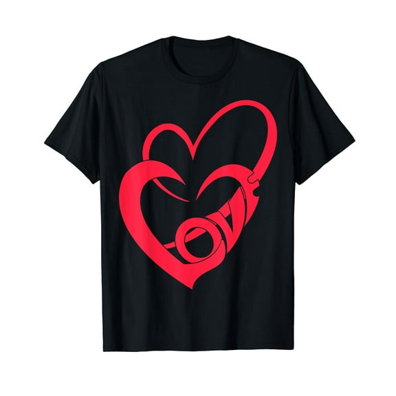 Love Heart Valentines Day Cute V-day Couple Kids T-Shirt