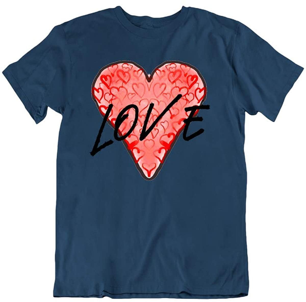 シャツ DOODLE HEART HALF T WHITE RED Half Heart - Right