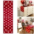 thumbnail image 1 of Love Heart Valentines Day Table Runner Red Kitchen Dining Table Decor For Indoor Outdoor Anniversary Wedding Home Decoration Table ClothFlax, Multi-Color One Size, 1 of 7