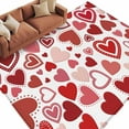 thumbnail image 1 of Love Heart Washable Area Rug 5 x 7 ft Polka Dots, Soft Non Slip Rugs Stain Repellent Indoor Felt Carpet for Living Dining Room Bedroom Home Office, 1 of 9