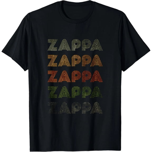 Love Heart Zappa Tee Grunge Vintage Style Black Zappa T-Shirt