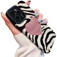thumbnail image 1 of Love Heart Zebra Print Anti-Slip Personality Silicone Case for Women Girls Compatible with iPhone Case (iPhone 13 Pro), 1 of 6