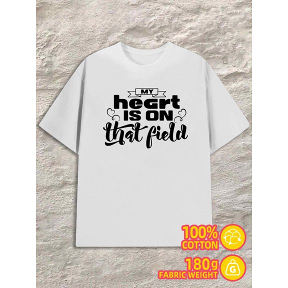 Love Heart On mens 180G 100% Cotton white Casual Unisex Shirt Cotton tshirts Vintage Unisex Shirt Graphic tshirts Classic Unisex Shirt Crewneck tshirts