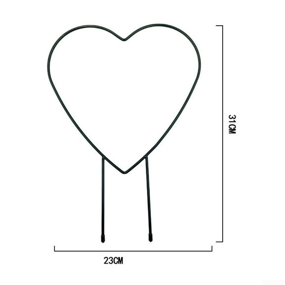 Love Heart-shaped Round Vine Climbing Rack Flower Plant Trellis Support Frame
