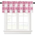 thumbnail image 1 of Love Hearts Kitchen Window Valances Curtain Rod Pocket Short Curtain Panels Romantic Teenager Love Sign Hearts Window Treatments Drapes for Living Room Bedroom, 1 of 6
