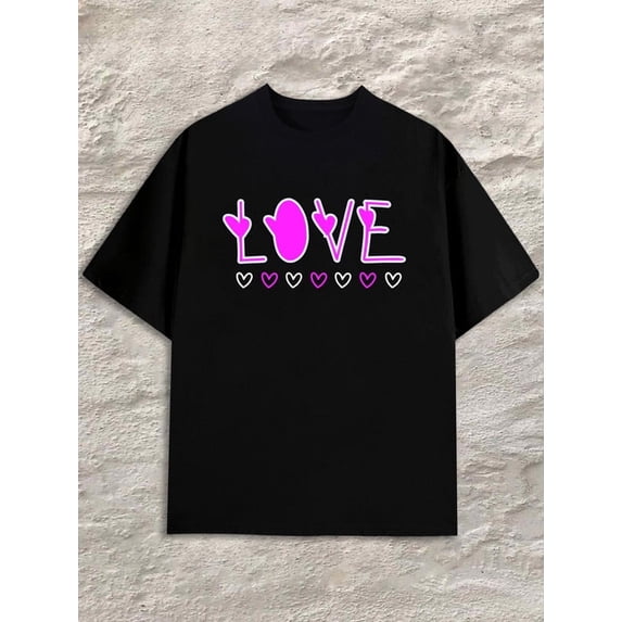 Greenink Love Hearts T-Shirt mens black Cool shirts, Funny shirts, t shirt Funny Unisex Shirt Printed tshirts Vintage Unisex Shirt Graphic tshirts Classic Unisex Shirt Crewneck tshirts