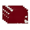 thumbnail image 1 of Love Hearts Valentines Placemats Set of 4 Valentines Day Decorations 12x18 Inch Seasonal Anniversary Holiday Table Mats for Party Kitchen Dining Decoration Valentines Table Decorations, 1 of 6